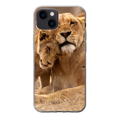 Produktbild von MuchoWow® Handyhülle Schutzhülle Hülle für iPhone 13 mini Löwe - Wilde Tiere - Jungtier Silikon Softcase Handy Hülle - Softcase