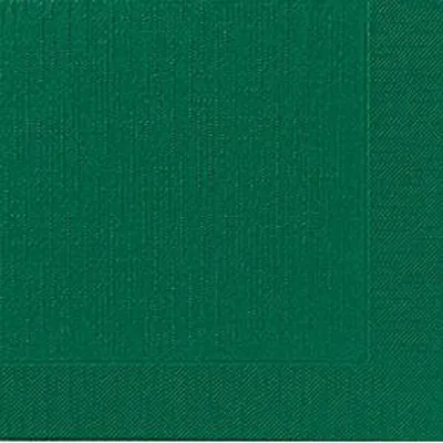 Zdjęcie produktu dla Duni serwetki obiadowe 4-warstwowe bibułkowe tłoczone gładkie ciemnozielone 40x40cm 50 szt