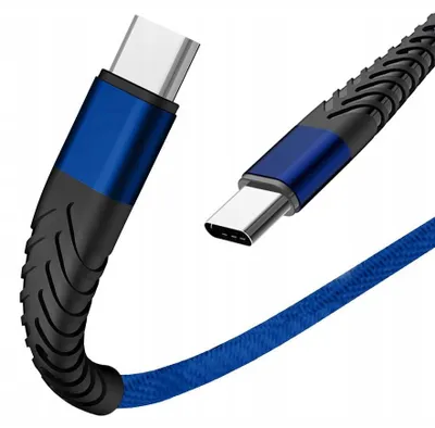 Produktbild von Extremestyle USB-C auf USB-C Kabel Schnellladen 1m Blau