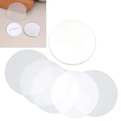 Buttonfolie 25 mm, transparent, PVC, 100 Stück