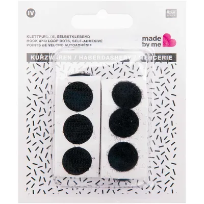 Produktbild von Klettpunkte, selbstklebend, 16mm, 24 Stück Schwarz