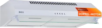 Produktbild von NEG Unterbau Dunstabzugshaube NEG15-AT+ 60cm mit Doppelmotor, 384 m³/h, Abluft & Umluft Farbe: weiß