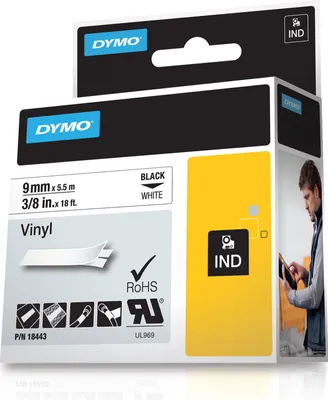 Obrázek produktu pro 18443 Dymo Id1 9Mm Schwarz-Weiss