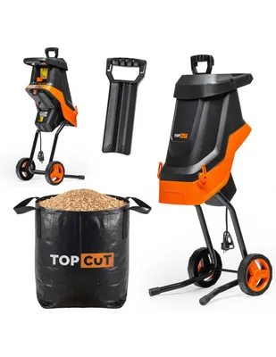 Produktbild von TOP CUT Gartenhäcksler Elektrisch TC-RE2600-BAG 2600W, Aststärke bis 45mm, 45L Fangsack, automatischer Einzug, Überlastschutz, Häcksler Garten