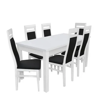 Obrázek produktu pro Kuchyňský jídelní set MOVILE 25 - bílý / černá