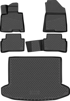 Produktbild von Gummi Kofferraumwanne + Fußmatten Set für Kia Sportage 5 NQ, Bj. 1/2022-