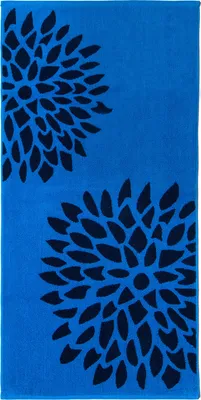 Produktbild von grace grand spa Duschtuch Dahlie mit schönem Blumenmuster Royalblau/marine One Size