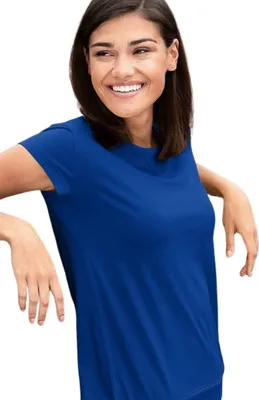 Produktbild von Lose sitzendes Damen-T-Shirt, 100% Baumwolle, unbedruckt, einfarbig, 150g/m2, Farbe königsblau, Größe 2XL