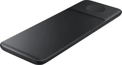 Obrázok produktu pre Samsung Wireless Charger Trio EP-P6300 - Indukčná nabíjacia podložka + sieťový adaptér - rýchle nabíjanie - čierna - pre Galaxy Buds Live, Buds+, Note20, S20, S20 5G, S20+ 5G, Watch 3, Z Flip 5G, Z Fold2 5G