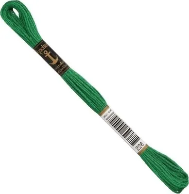 Produktbild von Anchor Sticktwist 4635000-00228 grün Stickgarn, 100 % Baumwolle