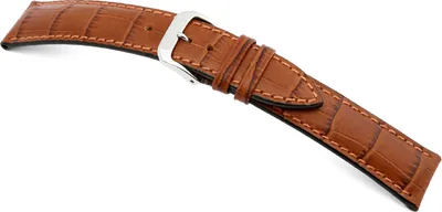 Produktbild von Happel Lederband Jackson 18mm cognac mit Alligatorprägung