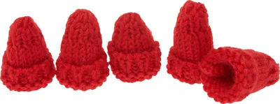 Produktbild von VBS Mini Mützen Rot 6 cm 5er Set für Deko und Basteln 4.5 cm Durchmesser