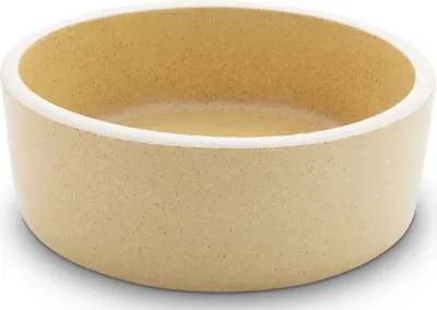 Produktbild von KERAZO Keramik 500 ml Kleintier Napf Fressnapf Futternapf Ø:15,5 cm Höhe: 5,5 cm Näpfe für Haustiere Hamster Kaninchen Hase Nagetiere Kleintiere Hund Katze aus robuster, dickwandiger Steinzeug Keramik, Farbe: SAND (Beige)