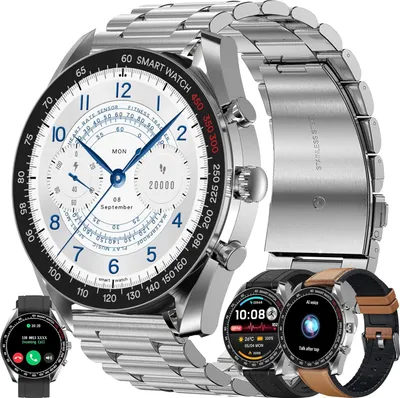 Produktbild von Herren-Smartwatch mit Telefonfunktion, 1,39-Zoll-Bildschirm, Fitness-Tracker, 123 Sportmodi mit Schlafüberwachung, Schrittzähler für Android iOS
