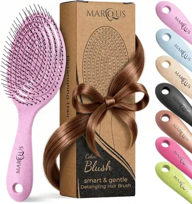 Produktbild von marQus Bio Haarbürste & Entwirrbürste ohne Ziepen – Blush2