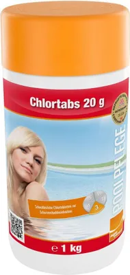 Produktbild von Steinbach Poolpflege Chlortabs 1 kg, 50x 20g Tabletten, Chlorprodukt