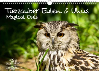 Produktbild von Tierzauber Eulen und Uhus DIN A3 Immerwährender Kalender - Seelenzauber