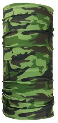 Immagine prodotto di Foulard multifunzionale verde mimetico | Sport e attività all'aperto | Donna e uomo | Traspirante, lavabile, elastico | Bordi cuciti
