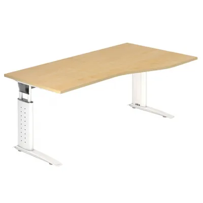 Produktbild von UNDA 18 W - 180 x 100 höhenverstellbar Ahorn/Weiß