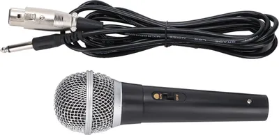 Image de Microphone XLR avec connecteur audio câblé 1/4 pouce, maniable, adapté au karaoké sur scène et à l'enregistrement