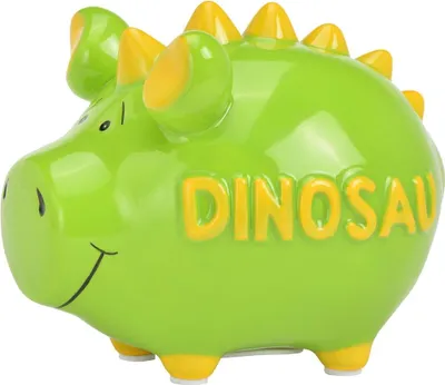Produktbild von Spardose, Dinosaurier, Keramik, grün-gelb