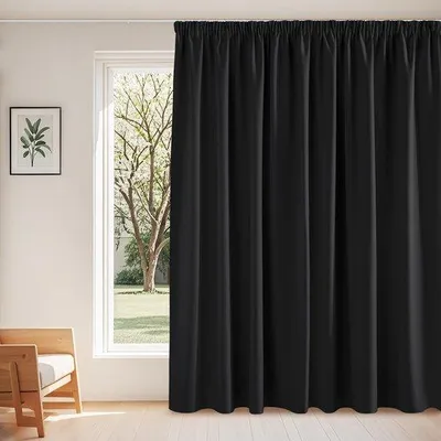 Immagine prodotto di Tenda oscurante Unyqoos® 245x300 cm, 1 pezzo, con isolamento termico e acustico, 230 g/m², blocca l'85-95% della luce, 3 modalità di fissaggio