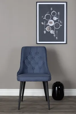 Produktbild von Venture Home Stuhl Velvet Deluxe Blau 2er-Pack