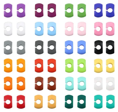 48 Weinglasanhänger aus Silikon, 24 Farben, Glasmarker
