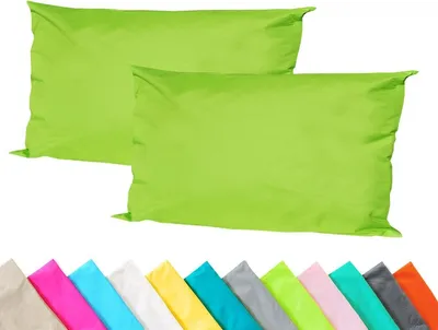 Produktbild von JACK 2er Set Outdoor Kissenhülle Kissenbezug 30x50cm Wasserfest Sitzkissen Lounge Kissen Garten Stuhl Lotus Effekt, Farbe:Grün