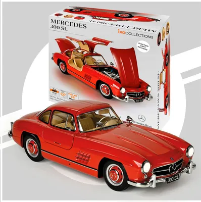 Immagine prodotto di Mercedes-Benz 300 SL 1955 rosso - COSTRUZIONE - IXO 1:8