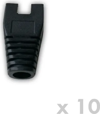 Produktbild von DATACOM RJ45 Schutz mit Ausschnitt SCHWARZ (10 Stück)