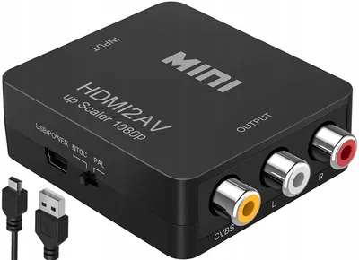 Image de ADAPTATEUR/CONVERTISSEUR HDMI 1080p vers AV 3xRCA CVBS (connecteurs cinch)