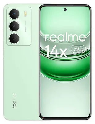Zdjęcie produktu dla realme 14x 5G, 16,9 cm (6.67"), 6 GB, 128 GB, 50 MP, Android 15, Zielony