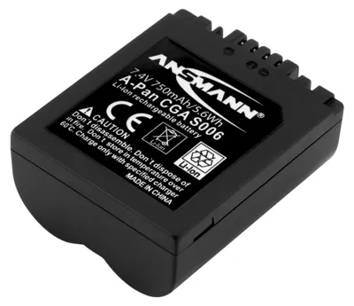 Produktbild von ANSMANN Li-Ion Akku A-Pan CGA S006 7,4V Typ 750 mAh, für Digitalkameras uvm.