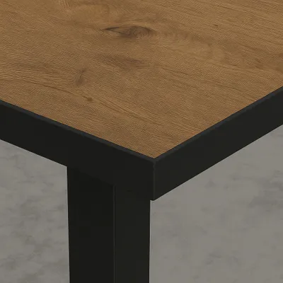 Produktbild von Bistrotisch 80x80 cm | Karamell Nussbaum | Gusseisen Gestell