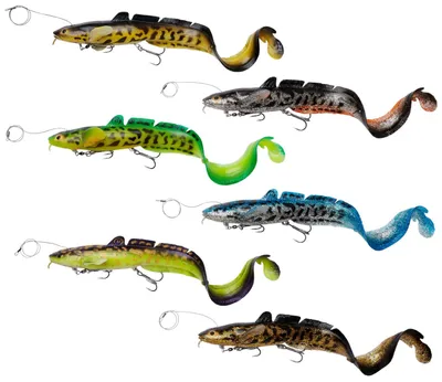 Produktbild von Savage Gear 3D Line Thru Burbot - Gummifisch, Größe / Gewicht / Farbe:36cm / 216g / Firetiger