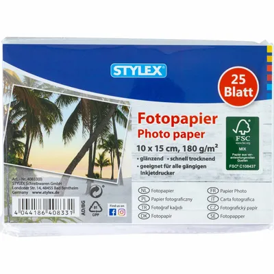 Image de 25 feuilles papier photo / 10 x 15 cm / brillant / 180g/m