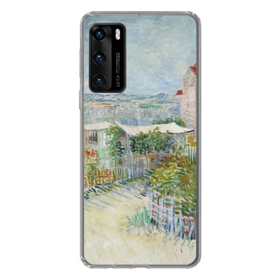 Produktbild von MuchoWow® Handyhülle Schutzhülle Hülle für Huawei P40 Montmartre: hinter der Mühle von Galette - Vincent van Gogh Silikon Softcase Handy Hülle - Handytasche