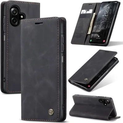 Image de Étui pour téléphone Samsung Galaxy, étui à clapet pour Samsung A06/A07, noir