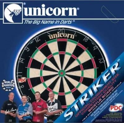 Produktbild von Unicorn - Borsten-Dartboard "Striker", Sisal CS488 (46cm) (Schwarz/Beige/Rot)