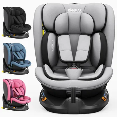 A product image showing multiple colors of a car seat.