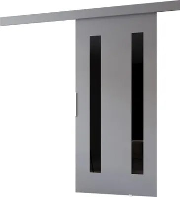 Produktbild von Minio, Schiebetür "CLEAN H", mit schwarzem Dekorelement, Zimmertür, 76cm, Graue Farbe
