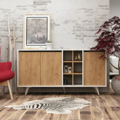 Produktbild von Skye Decor, Prava, Wohnzimmerschränke, Eiche, 140 x 86 x 40 cm