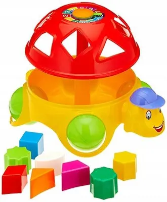 Produktbild von Leoś Lernschildkröte mit Steckbausteinen und Uhr