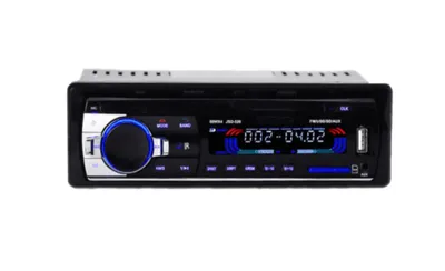 Immagine prodotto di Junsun Autoradio universale 1din con Bluetooth, USB, AUX, lettore di schede di memoria, connettore ISO, telecomando, microfono incorporato - Vivavoce