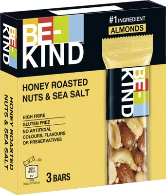 Produktbild von BE-KIND Multipack Honey Roasted Nuts & SeaSalt 3x30g
