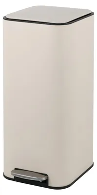 Produktbild von Hunno Mülleimer 30 l - Pedaleimer Soft Close Beige - Stahl Küchenabfalleimer mit Inneneimer