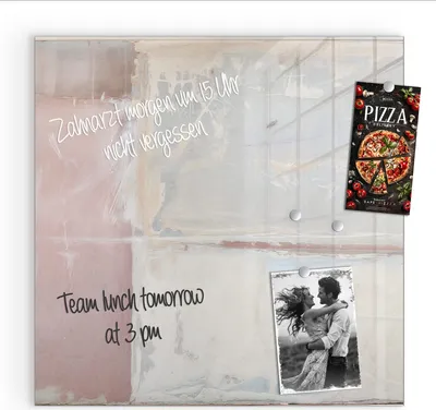 Produktbild von Magnettafel 50x50cm Pinnwand Whiteboard beschreibbar - Zarte Strukturen