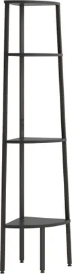 Immagine prodotto di vidaXL Scaffale angolare con 4 ripiani Nero 45,5x31,5x150 cm