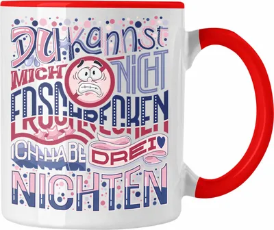Produktbild von Trendation - Tante Geschenk Tasse 3 Nichten Geschenkidee von Nichten an Tante Lustiger Spruch für Tante (Rot)
